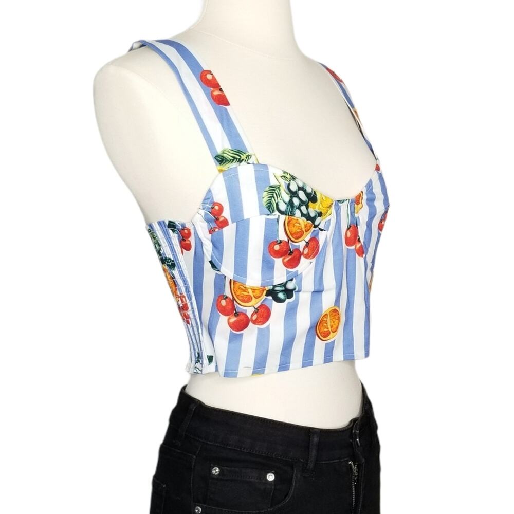 Show Me Your Mumu Crop Top Fruit Basket Size Small